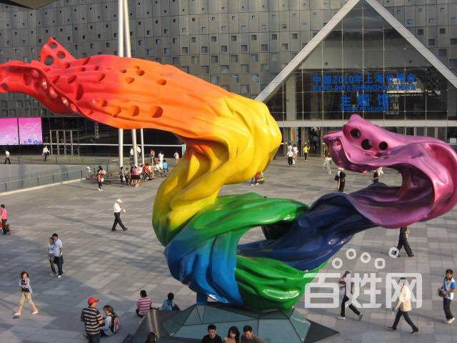 【图】- 彩绘丝带景观定制-红色飘带雕塑厂家-上海零爵艺术品 - 上海